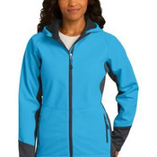 Ladies Vertical Hooded Soft Shell Jacket
